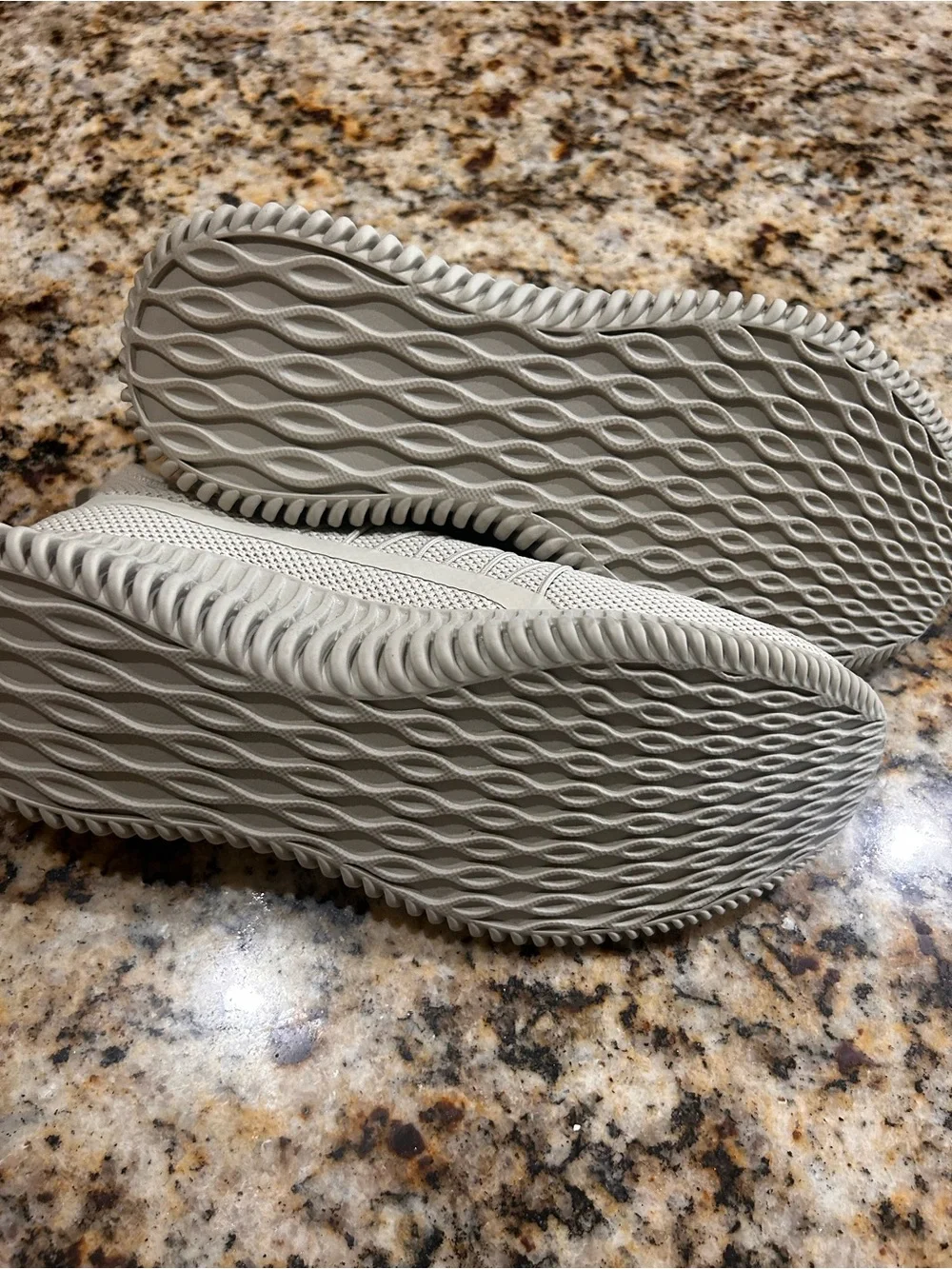 BOBS From Skechers Skechers Beige/Ivory/Taupe Knit Lace-Up Sneakers - Picture 4 of 6